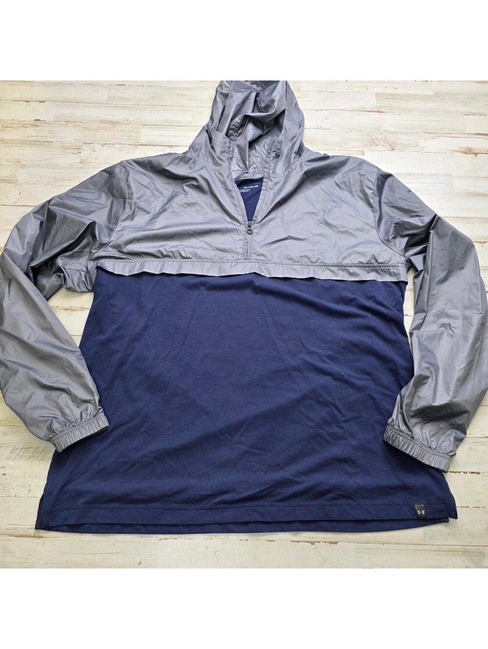 Under Armour Hoodie Men's 3XL Navy Gray Loose Fit Lightweight Pullover Golf